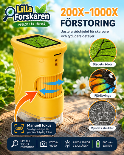 Lilla Forskaren™ – Digitalt Mikroskop för Nyfikna Barn
